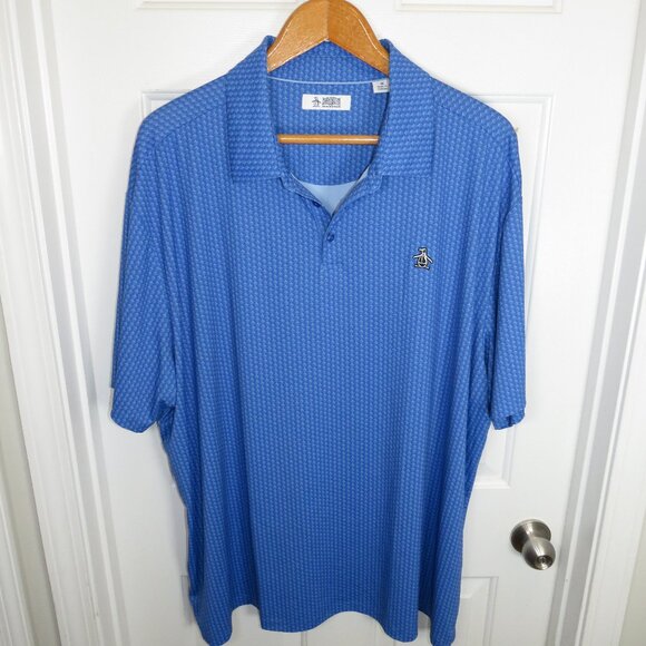 Penguin Munsingwear Men's 3X Performance Golf Polo Penguin All Over Print Logo - Picture 2 of 5